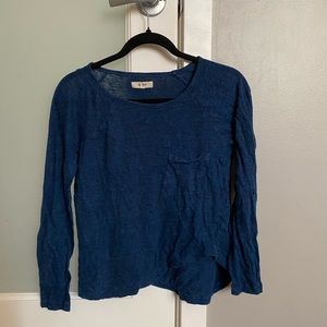 Madewell Deep Blue Casual Long-Sleeve Shirt